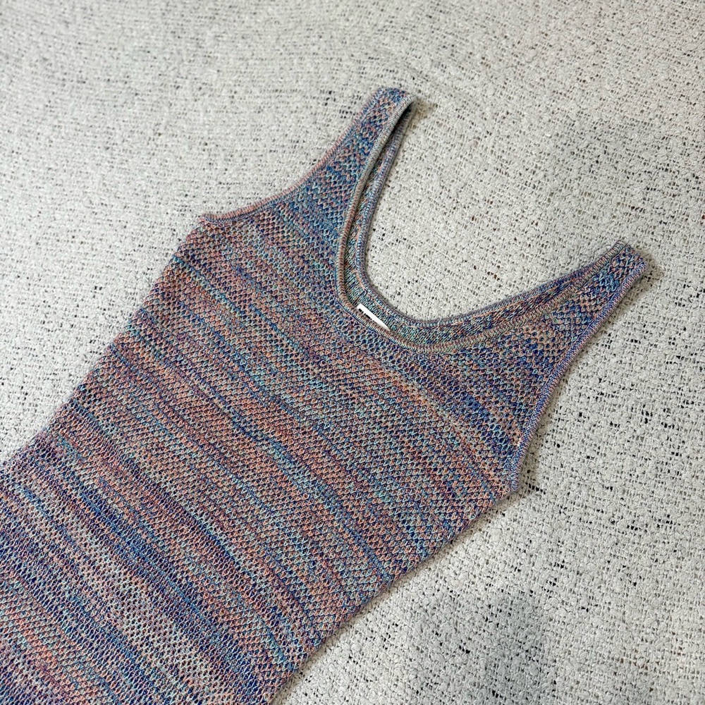 Multicolor Knit Fringe Dress Size S by Future Collective & Alani Noelle - Picture 3 of 12